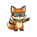 Scouty mascot with encouraging expression