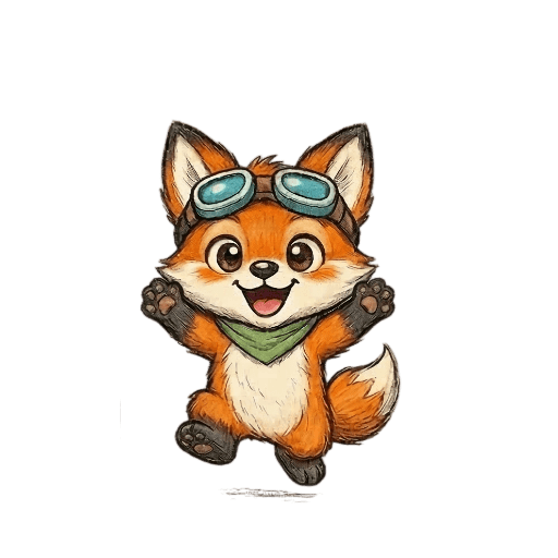 Scouty mascot with excited expression